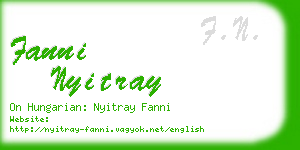 fanni nyitray business card